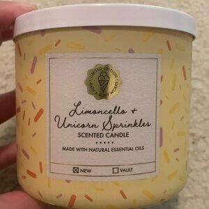 Bath & Body Works Limoncello + Unicorn Sprinkles candle (2023) 🦄 🍋